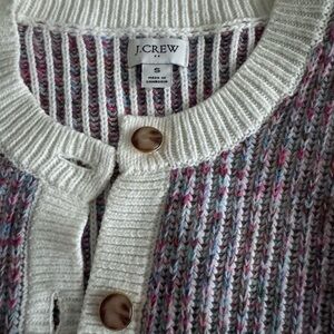 J. Crew Women's Cardigan in Cream, Pink, and Blue
